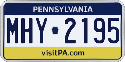 PA license plate MHY2195