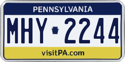 PA license plate MHY2244