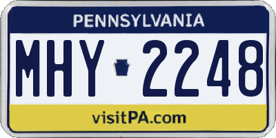PA license plate MHY2248