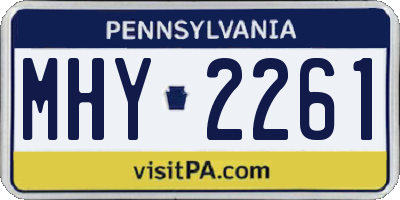 PA license plate MHY2261