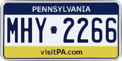 PA license plate MHY2266