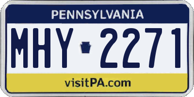 PA license plate MHY2271