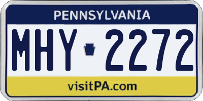 PA license plate MHY2272