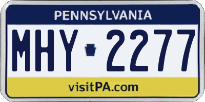 PA license plate MHY2277