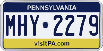 PA license plate MHY2279