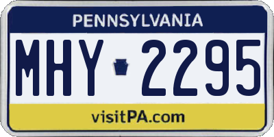 PA license plate MHY2295