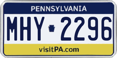 PA license plate MHY2296