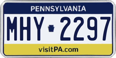 PA license plate MHY2297