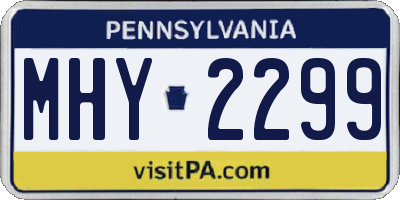 PA license plate MHY2299