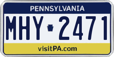 PA license plate MHY2471