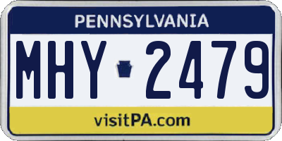 PA license plate MHY2479