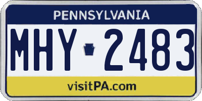 PA license plate MHY2483