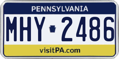 PA license plate MHY2486