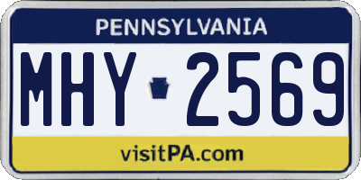 PA license plate MHY2569