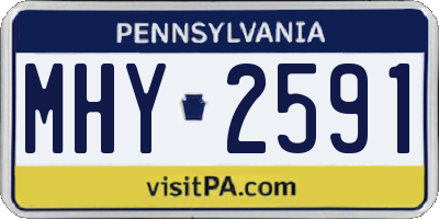 PA license plate MHY2591