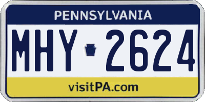 PA license plate MHY2624