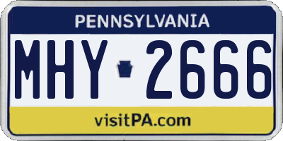PA license plate MHY2666