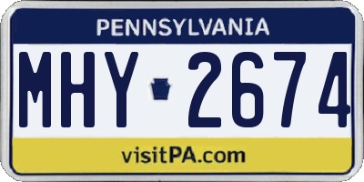 PA license plate MHY2674