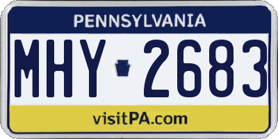 PA license plate MHY2683