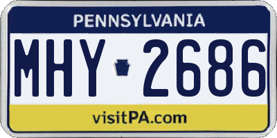PA license plate MHY2686