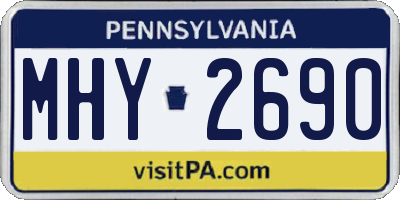 PA license plate MHY2690