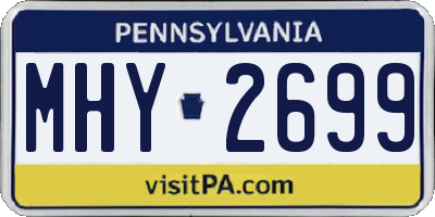 PA license plate MHY2699