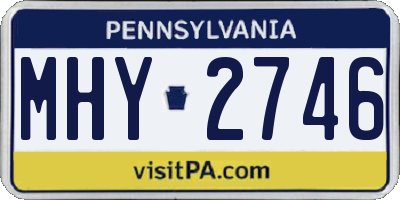PA license plate MHY2746