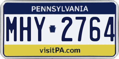 PA license plate MHY2764
