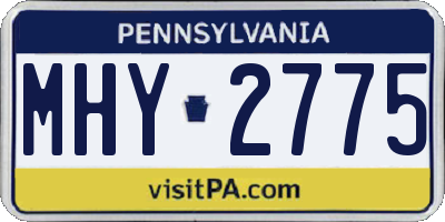 PA license plate MHY2775