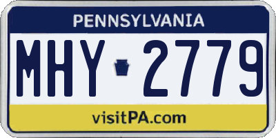 PA license plate MHY2779