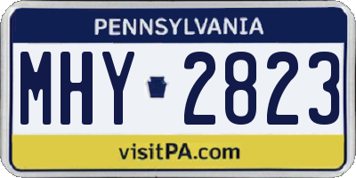 PA license plate MHY2823