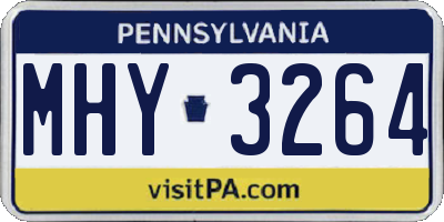 PA license plate MHY3264