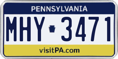 PA license plate MHY3471