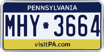 PA license plate MHY3664