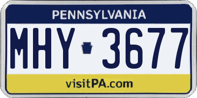 PA license plate MHY3677