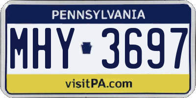 PA license plate MHY3697
