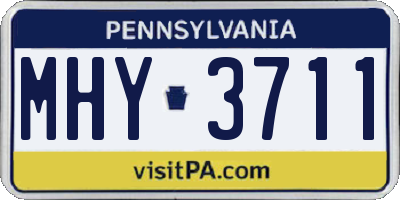 PA license plate MHY3711