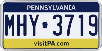 PA license plate MHY3719