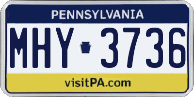 PA license plate MHY3736