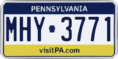 PA license plate MHY3771