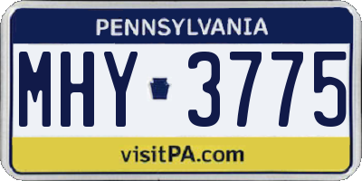 PA license plate MHY3775
