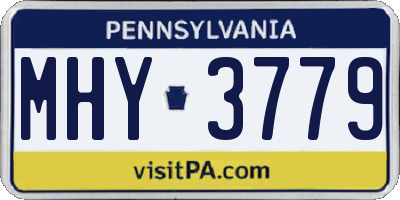 PA license plate MHY3779
