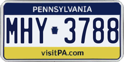 PA license plate MHY3788