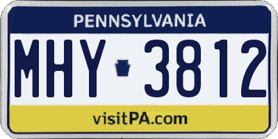 PA license plate MHY3812
