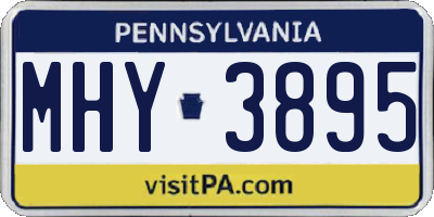 PA license plate MHY3895