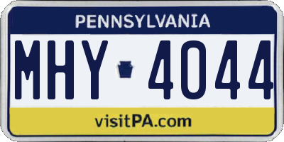 PA license plate MHY4044