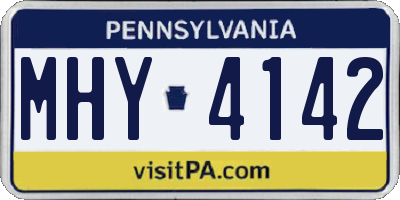 PA license plate MHY4142