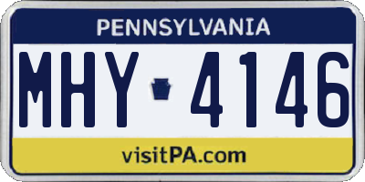 PA license plate MHY4146