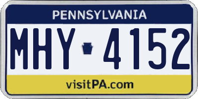 PA license plate MHY4152