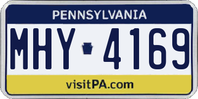 PA license plate MHY4169